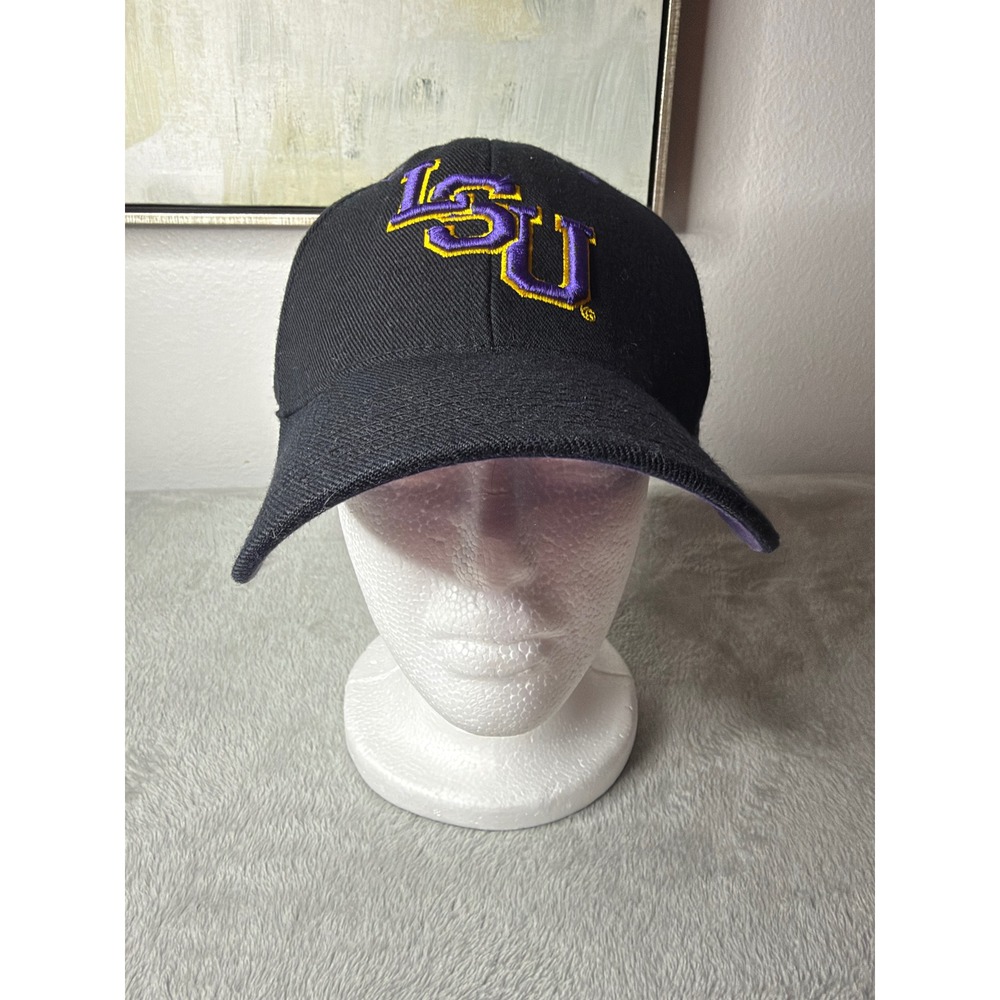 Zephyr LSU Tigers Hat Mens 7 1/2 Black Fitted Wool Blend NCAA Baseball Cap